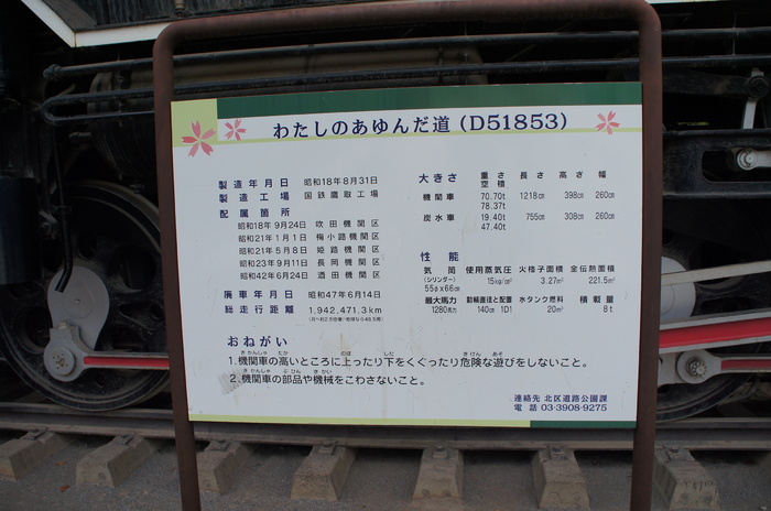 桃雪堂 北区立飛鳥山公園のD51 853と都電6080号